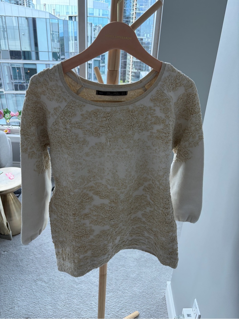 Zara top with gold details